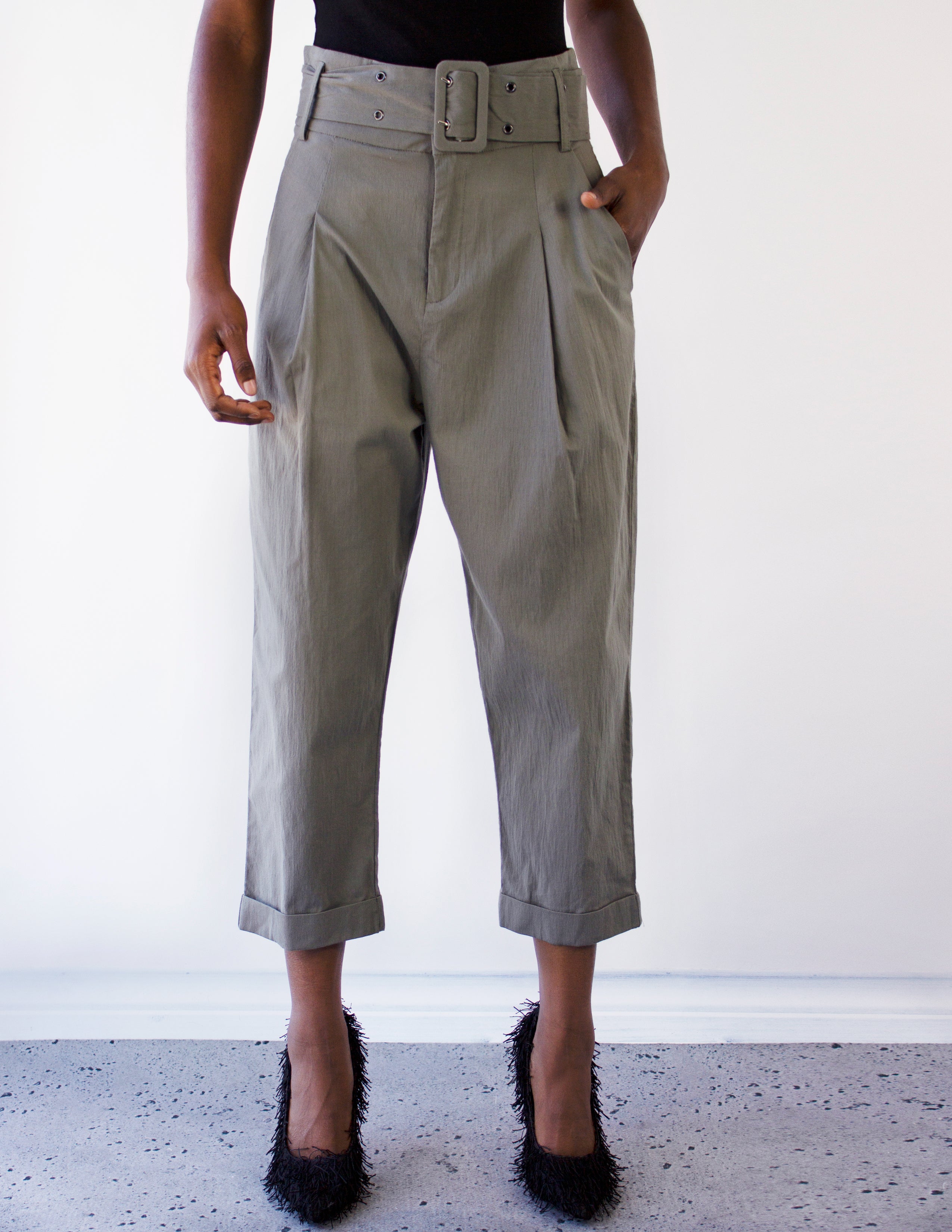 BERYL CHINO PANTS - Blue District