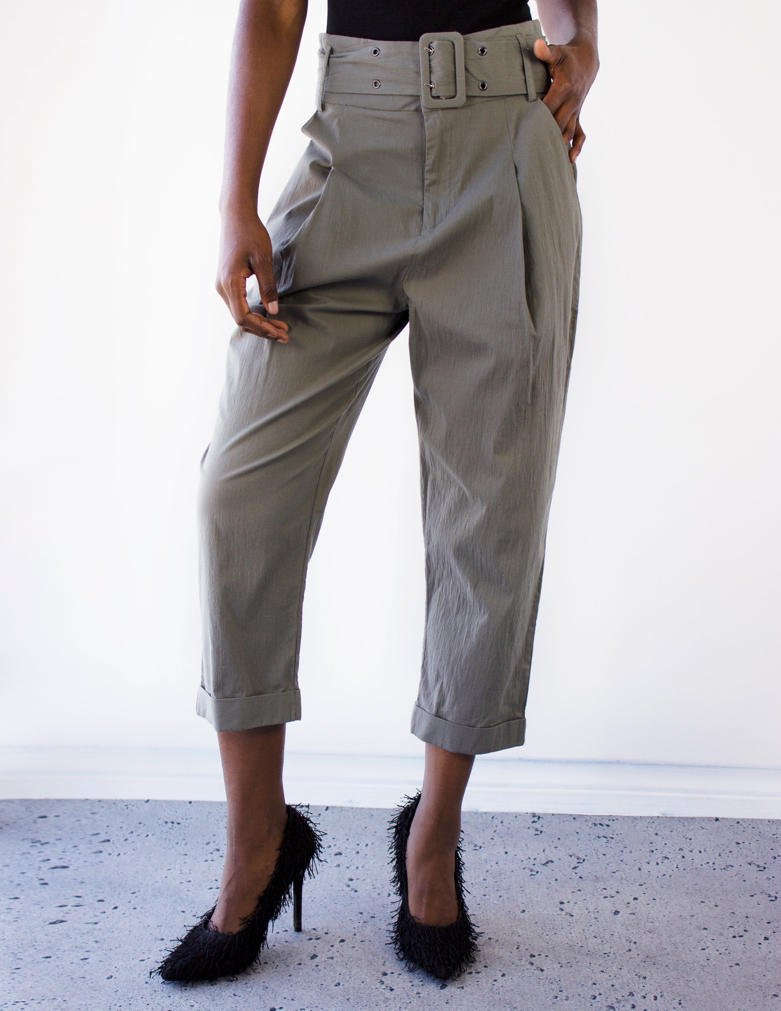BERYL CHINO PANTS - Blue District