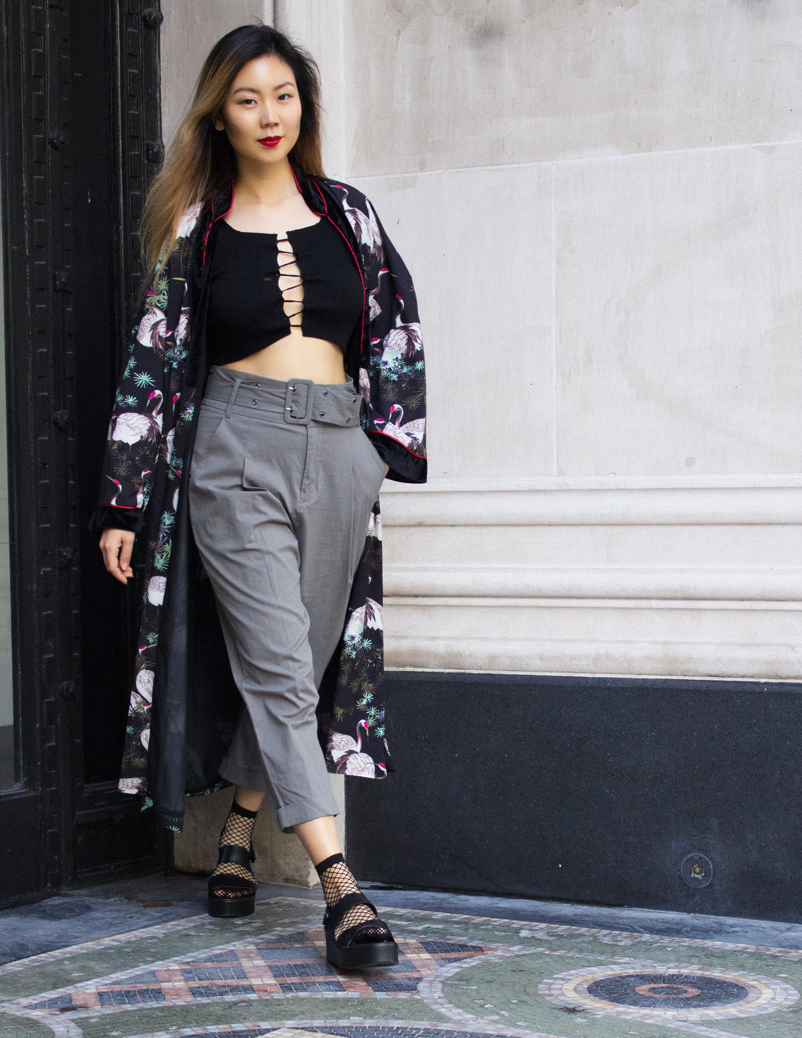 BERYL CHINO PANTS - Blue District