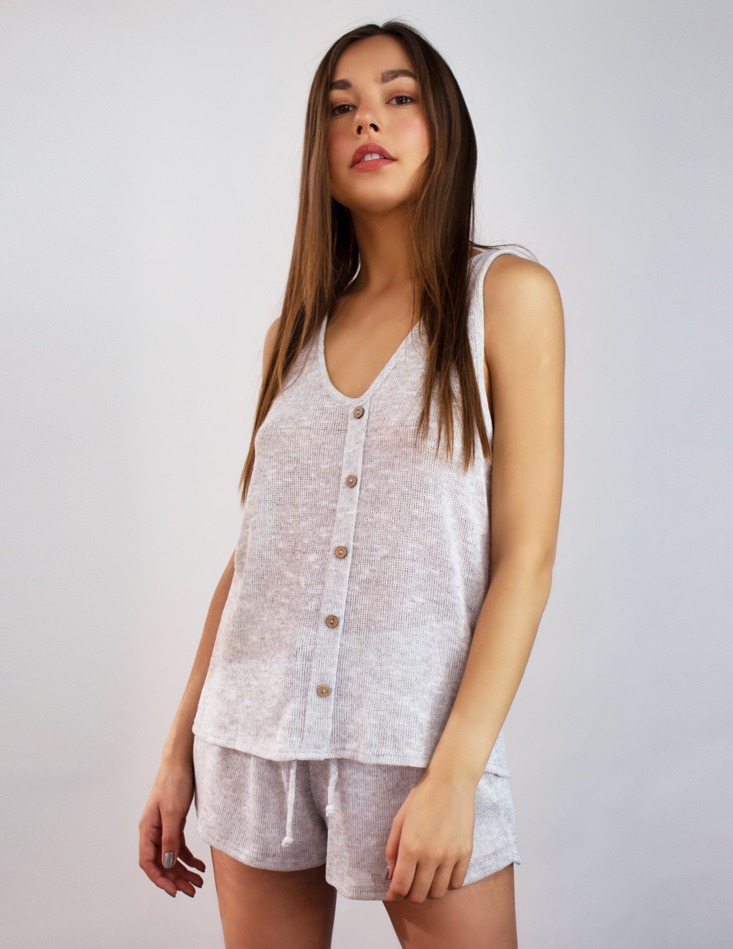 BRECCIA SHORTS SET- CLOUD