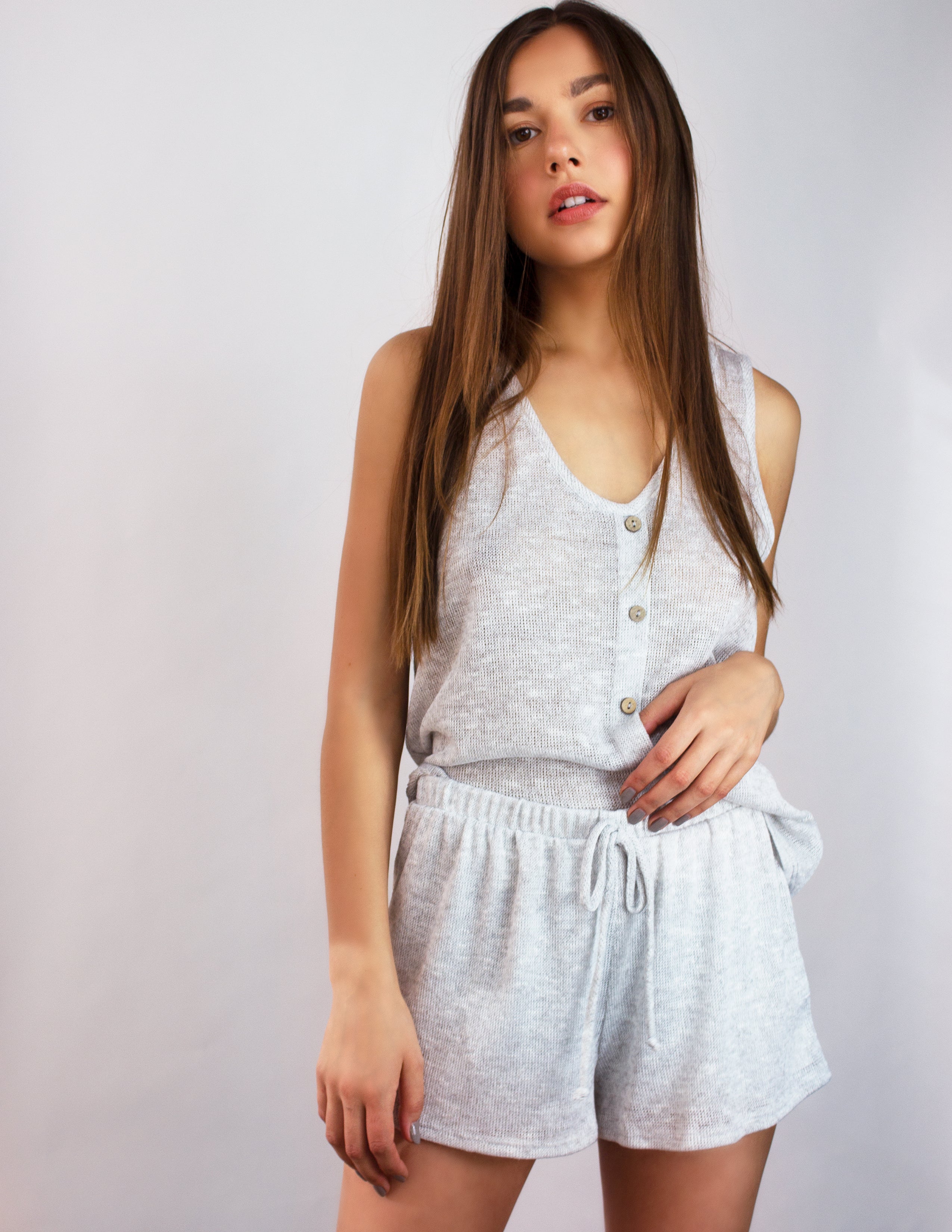 BRECCIA SHORTS SET- CLOUD