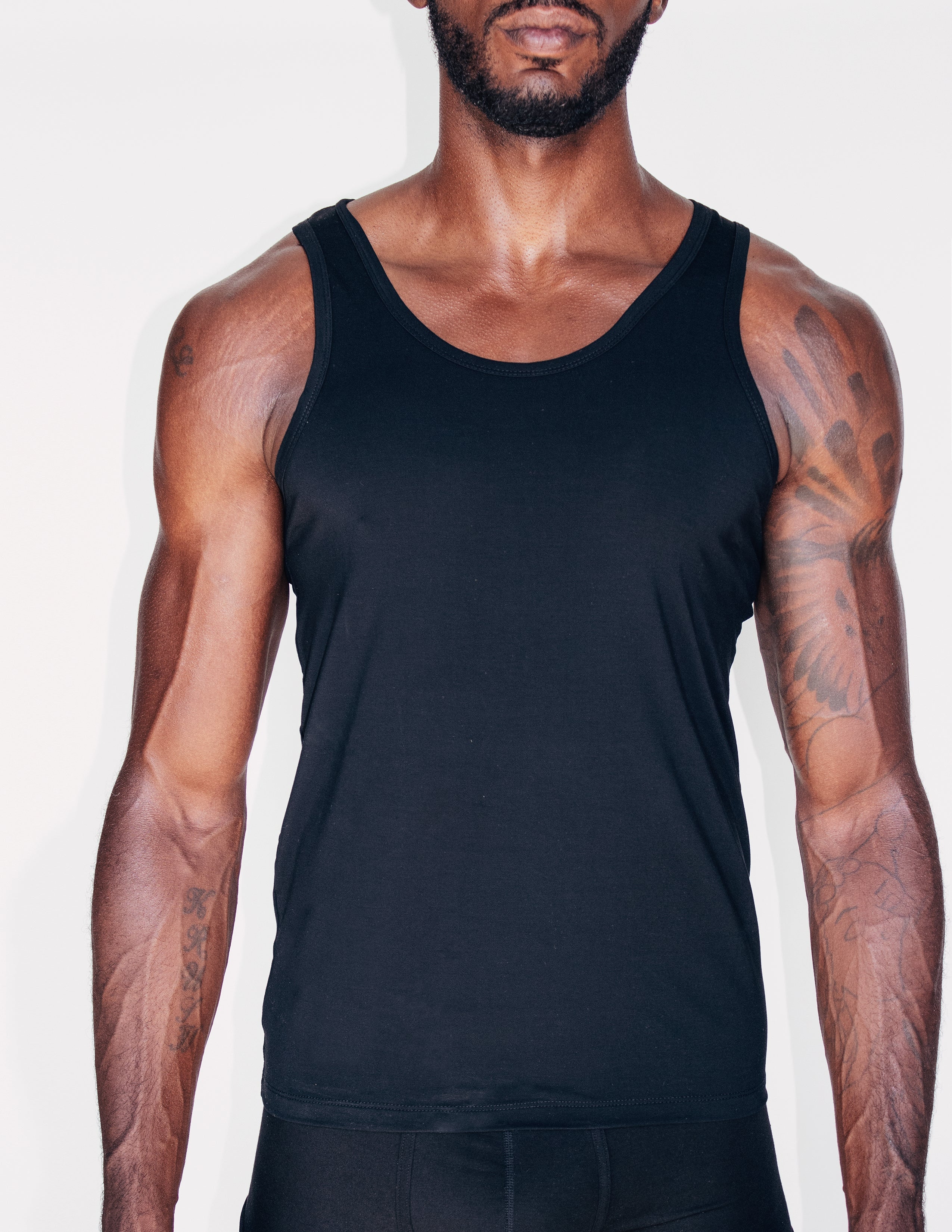 BAMBOO UNDERSHIRTS TANK TOP- ONYX