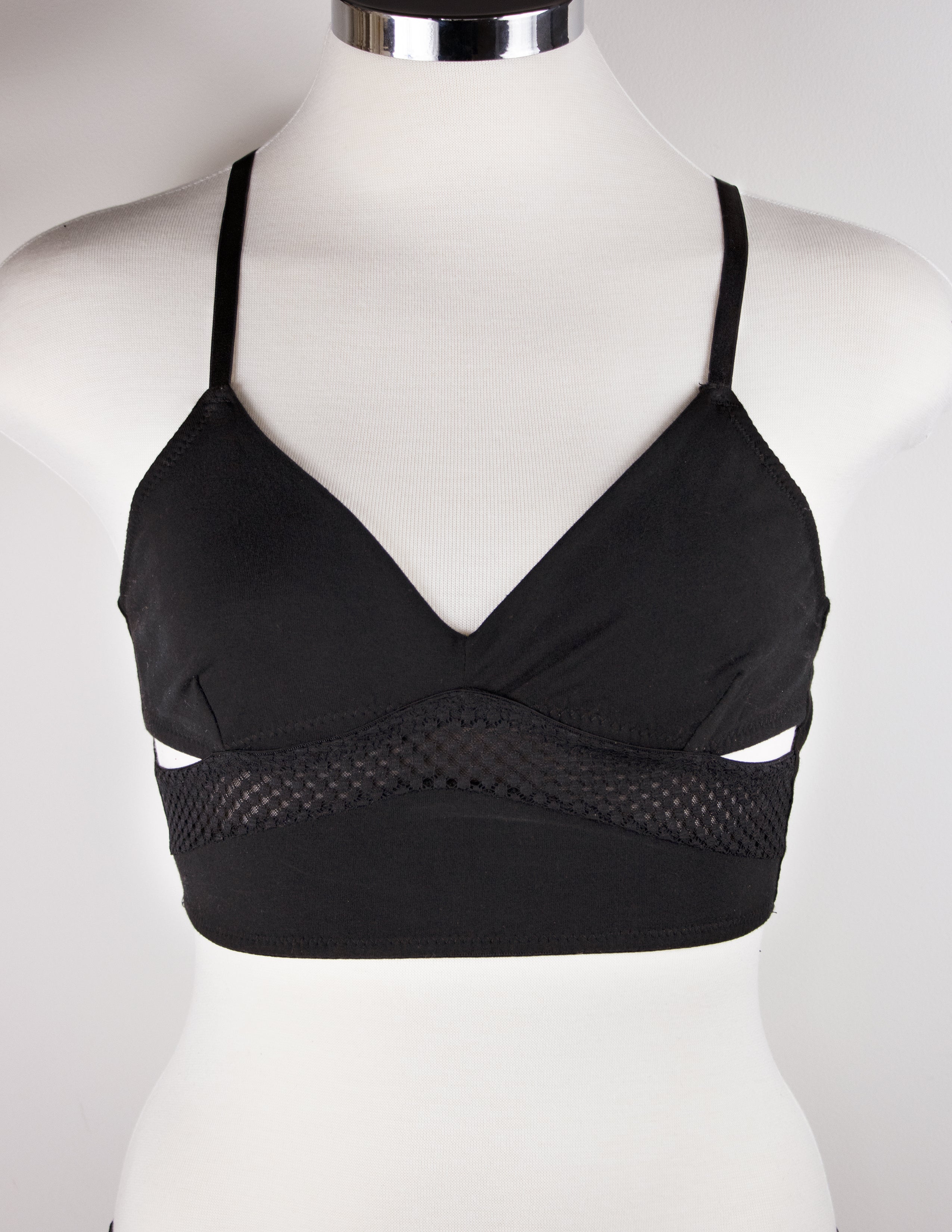 CONSTANCE MESH BRALETTE- ONYX