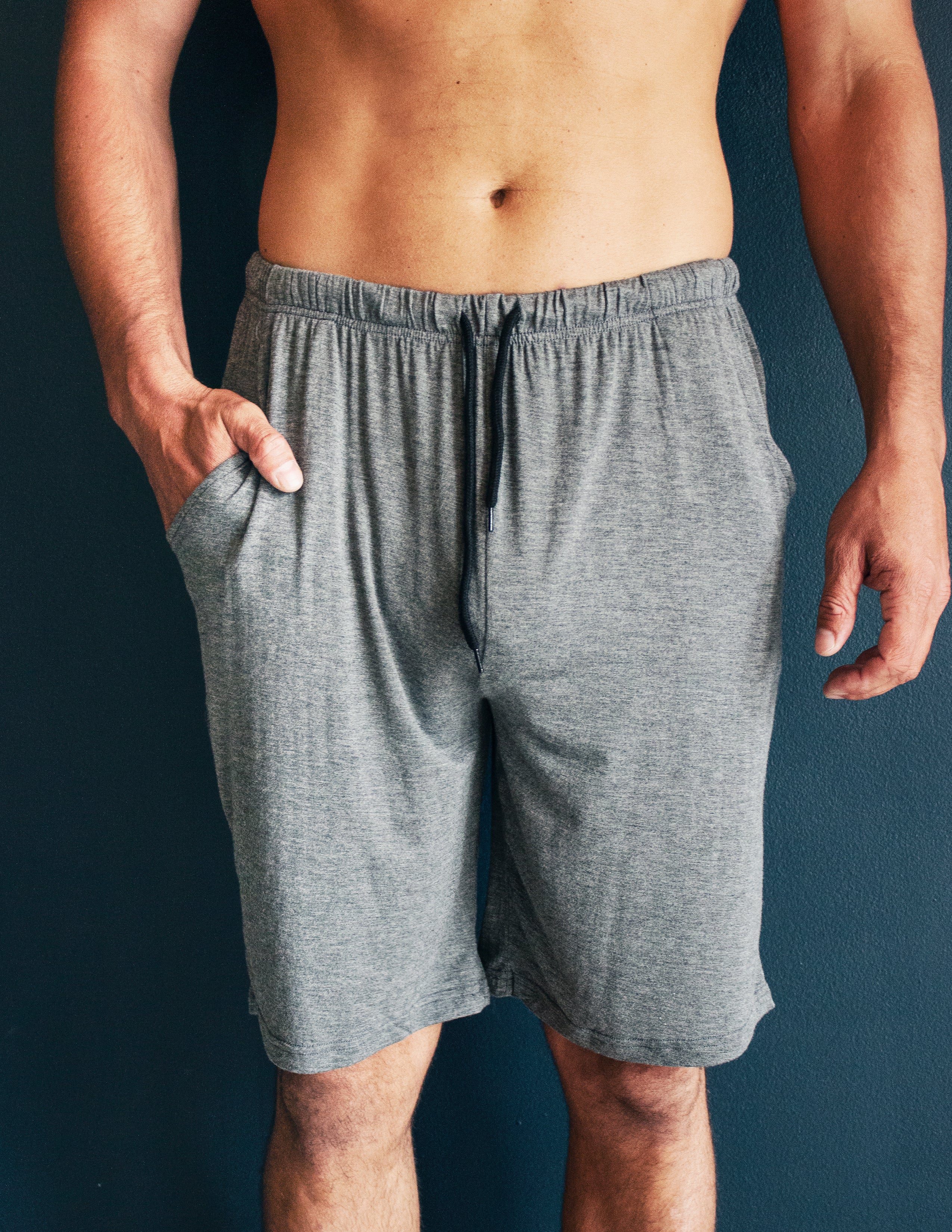 BAMBOO LOUNGE SHORTS- SMOKE