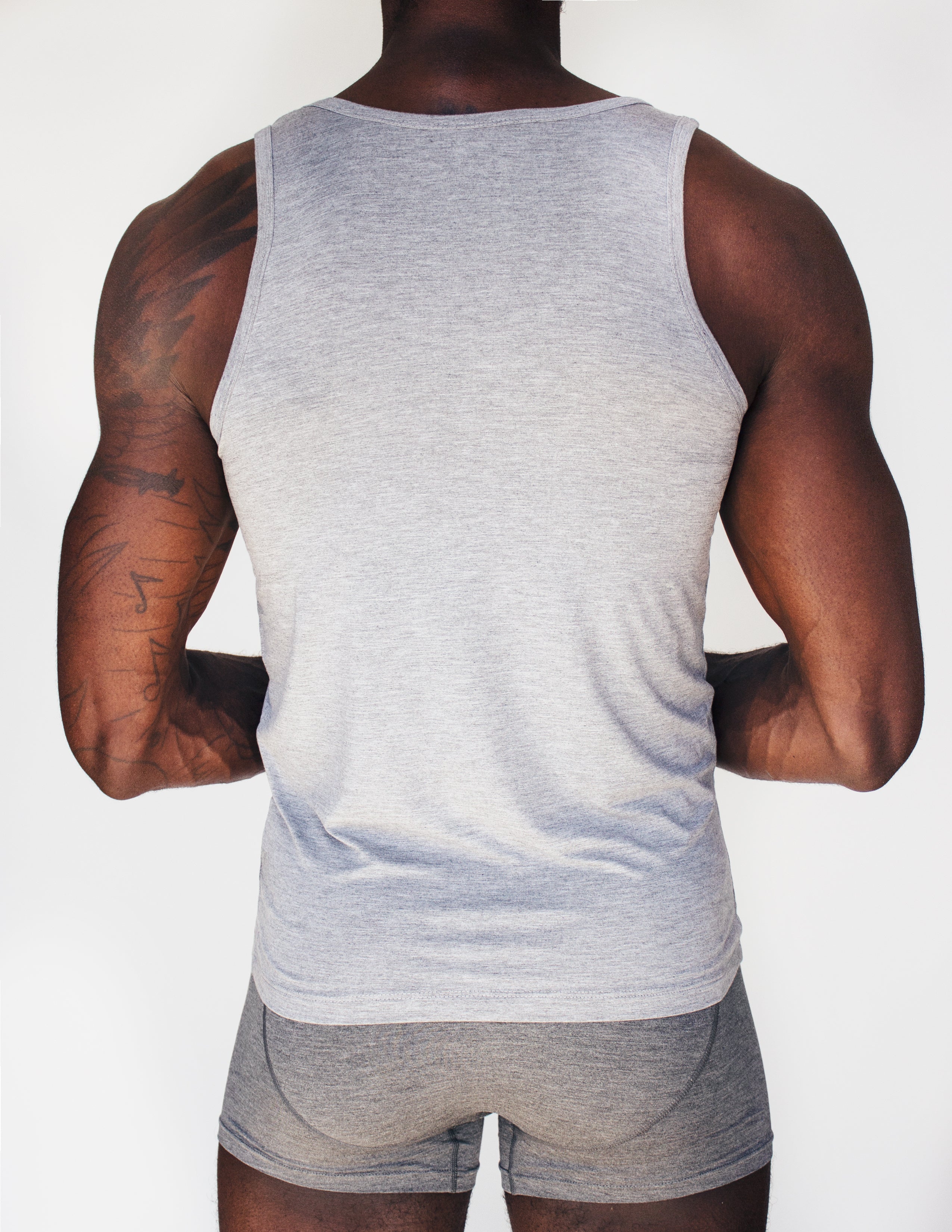 BAMBOO UNDERSHIRTS TANK TOP- SMOKE