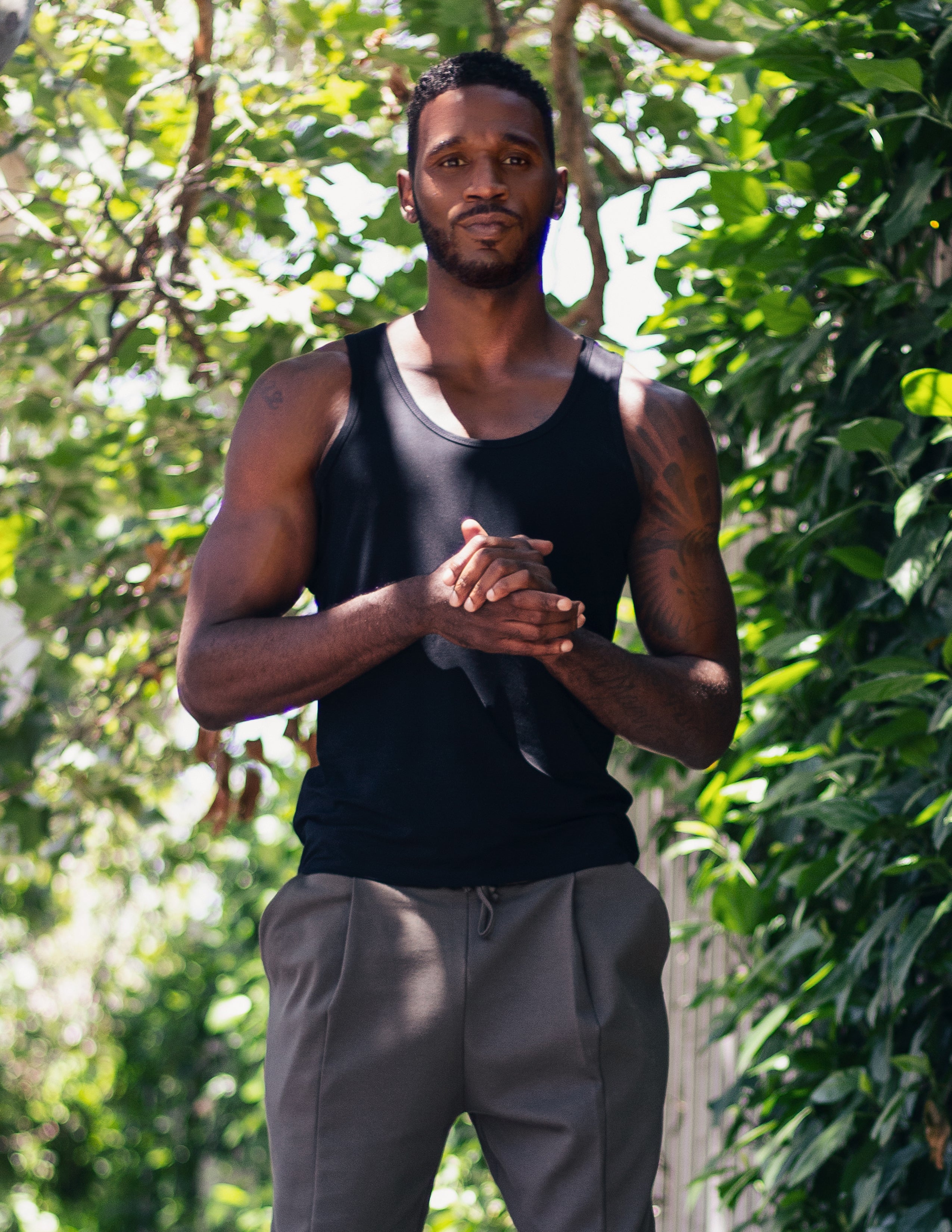 BAMBOO UNDERSHIRTS TANK TOP- ONYX