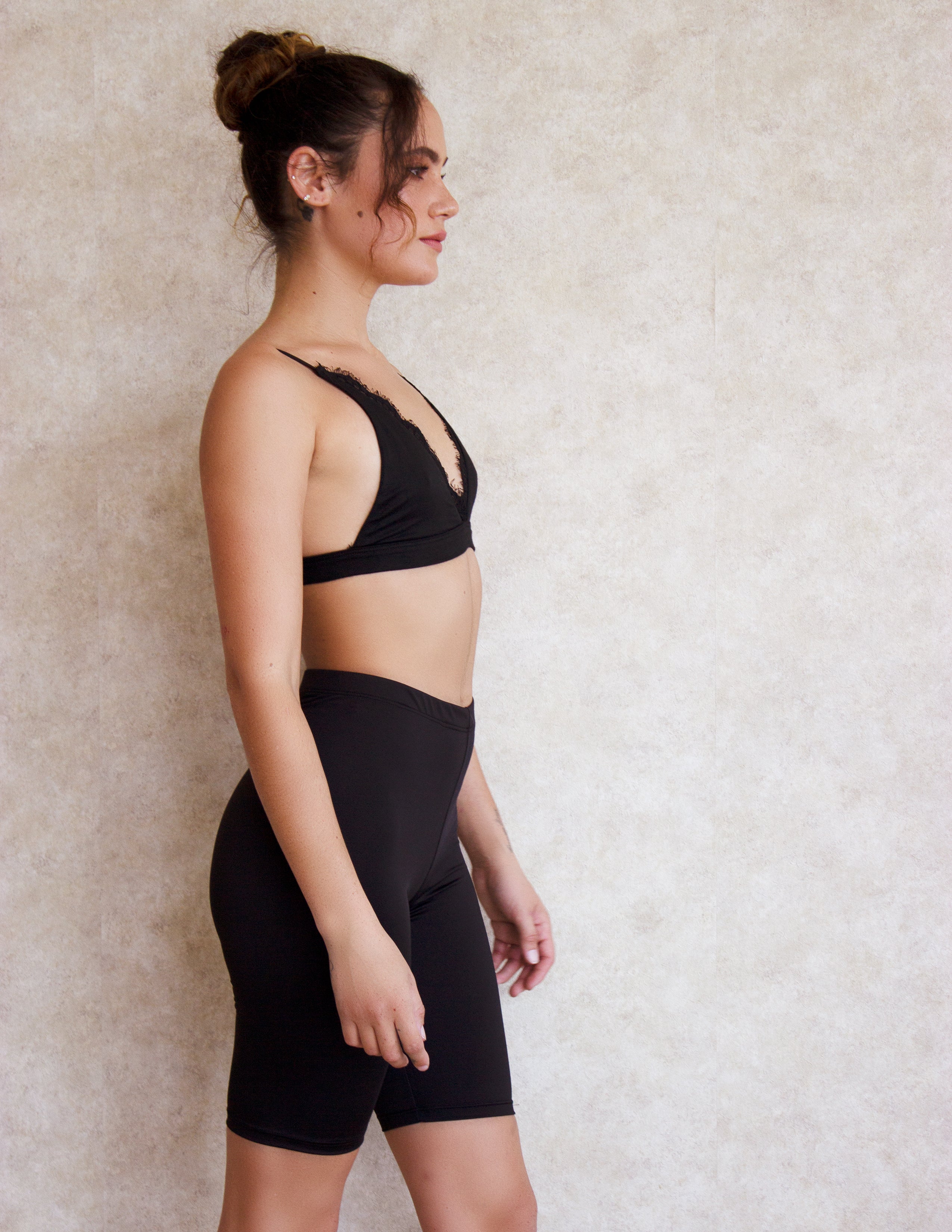 LANTANA BIKER SHORTS SET- ONYX