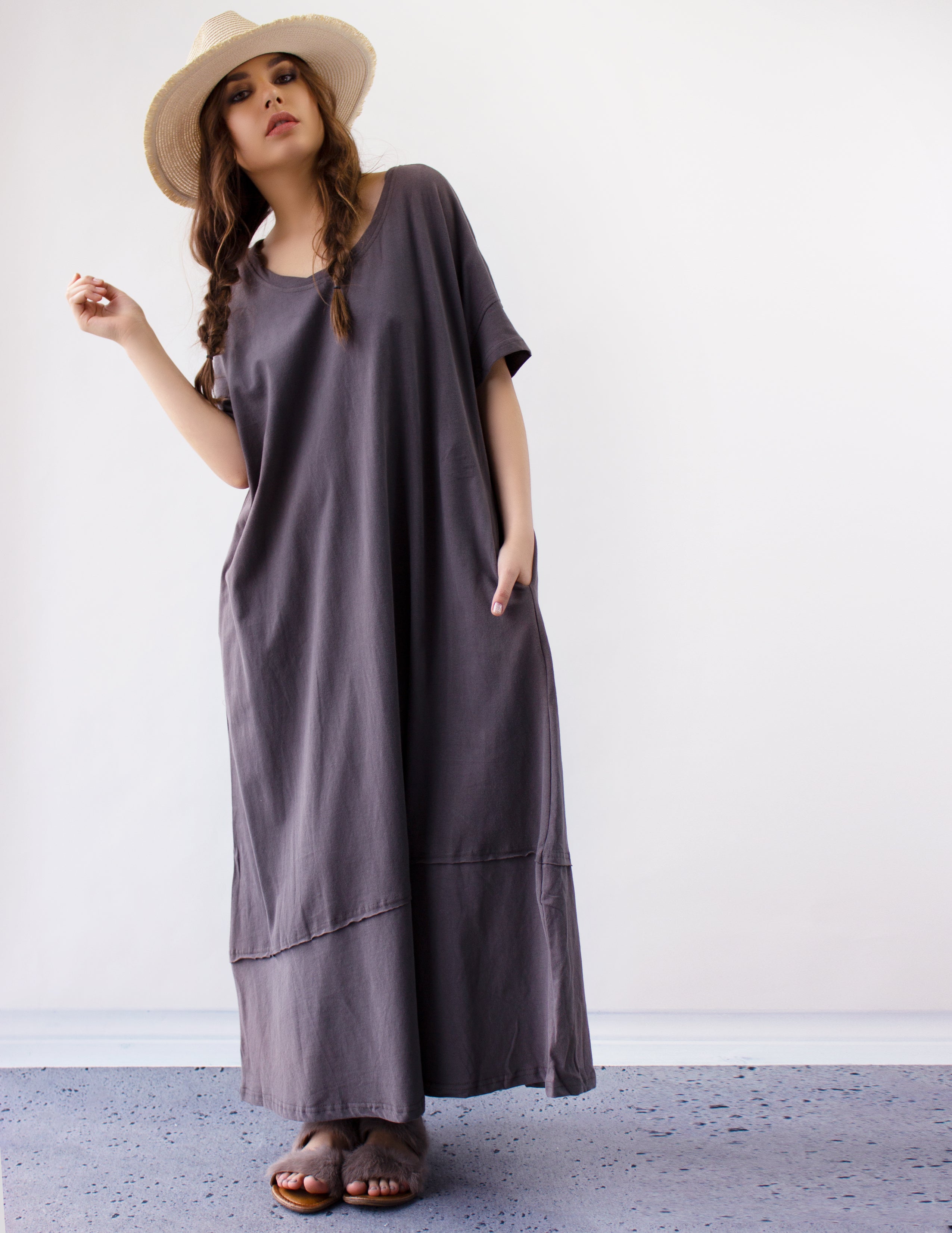 PROCERA DRESS- CHARCOAL