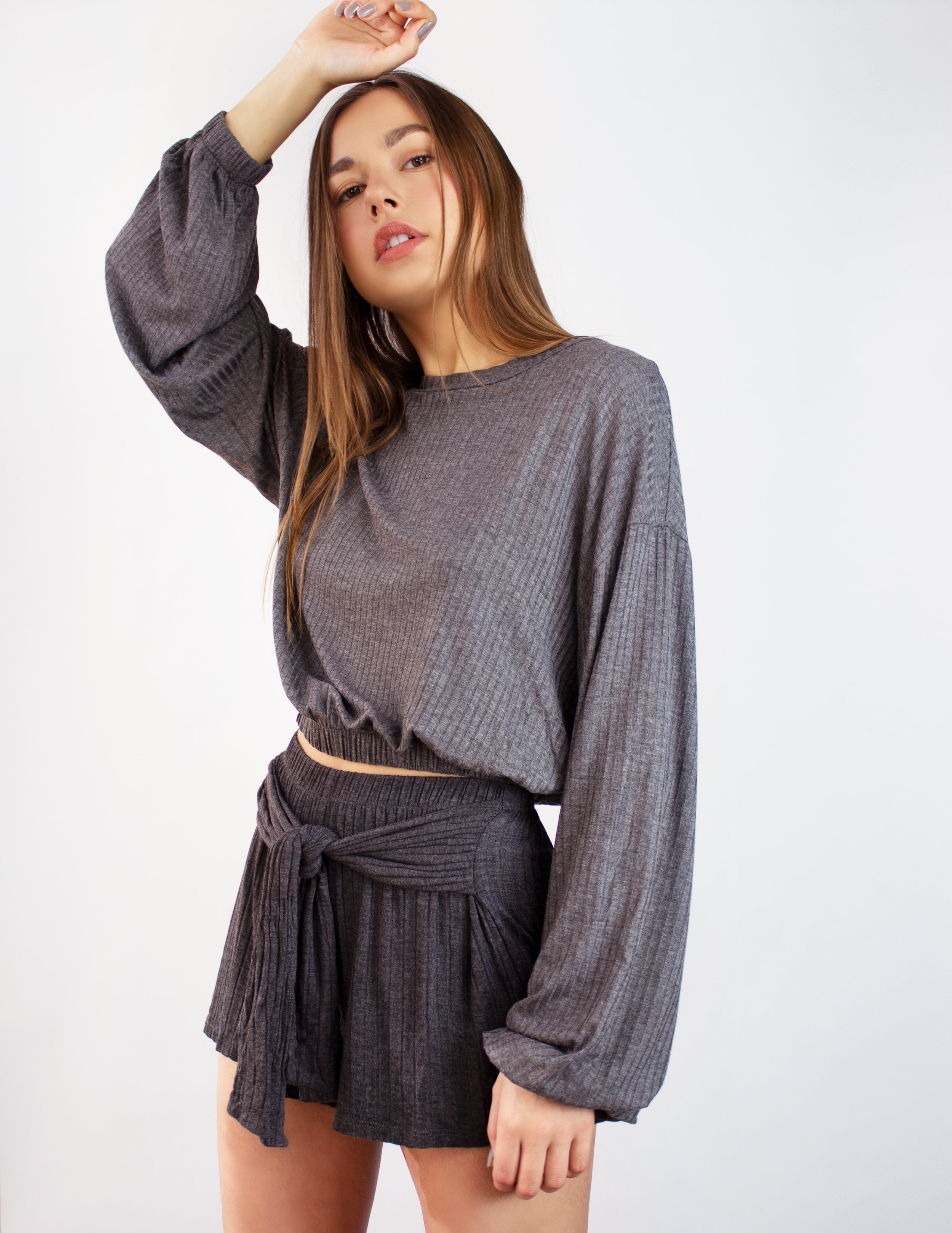 SHALE SHORTS SET- CHARCOAL