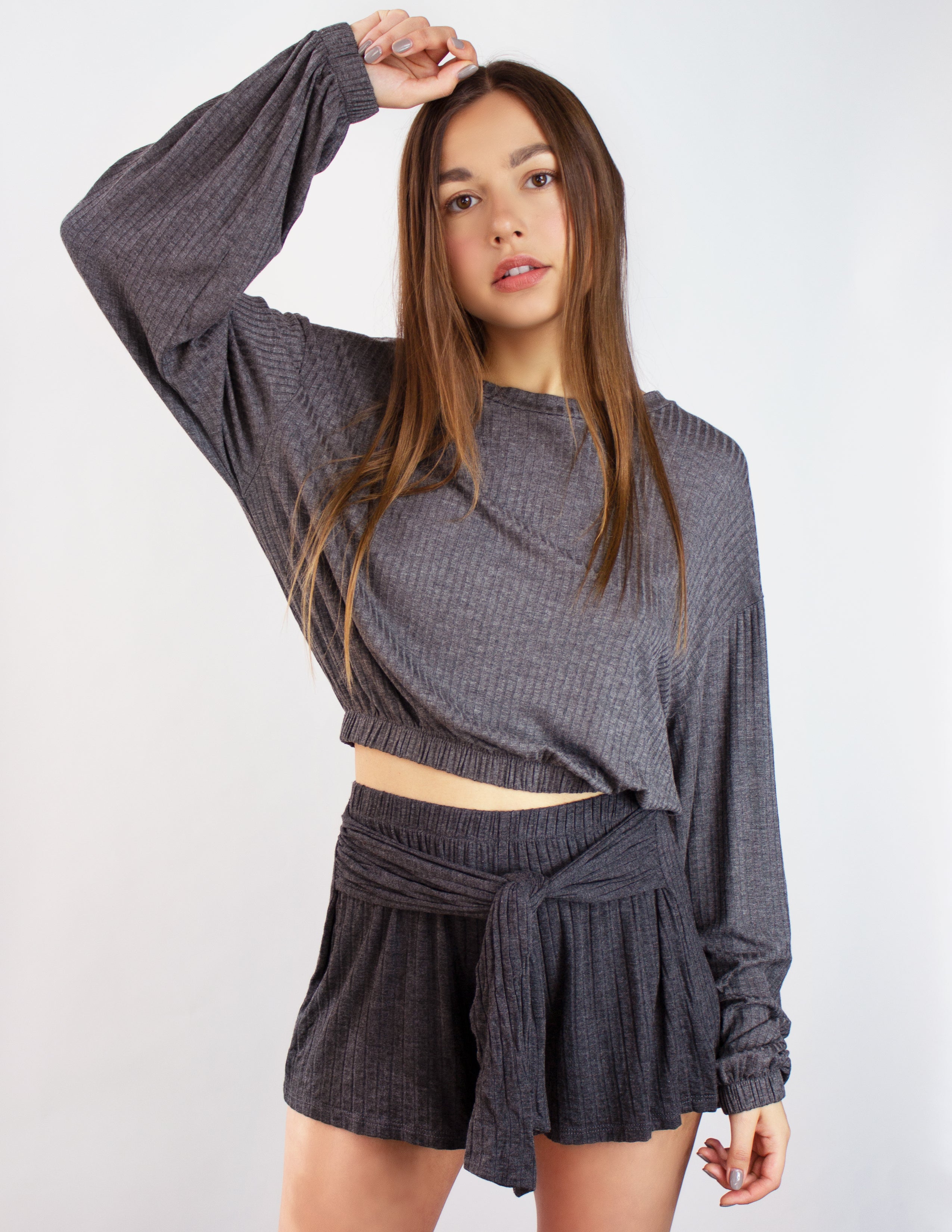 SHALE SHORTS SET- CHARCOAL