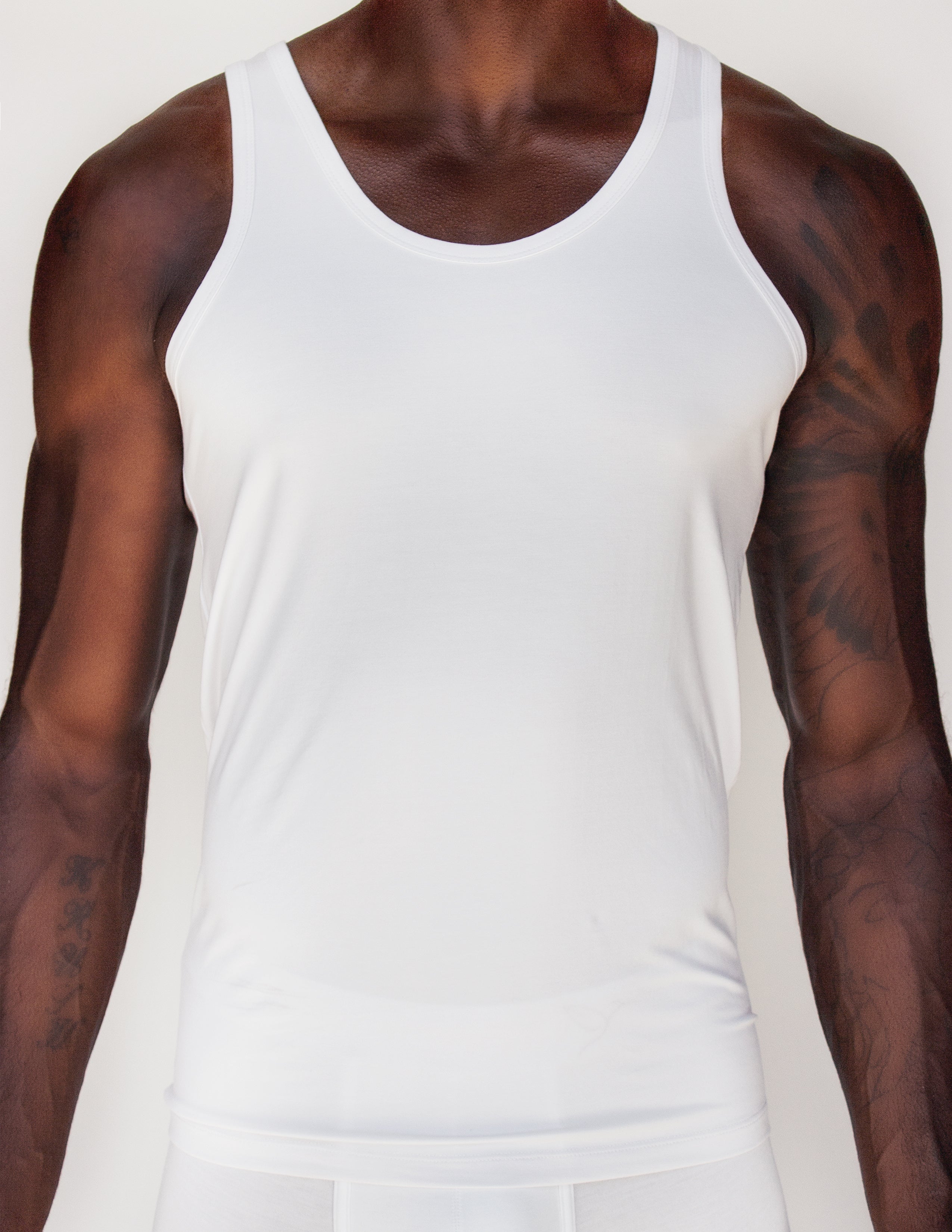 BAMBOO UNDERSHIRTS TANK TOP- SOY