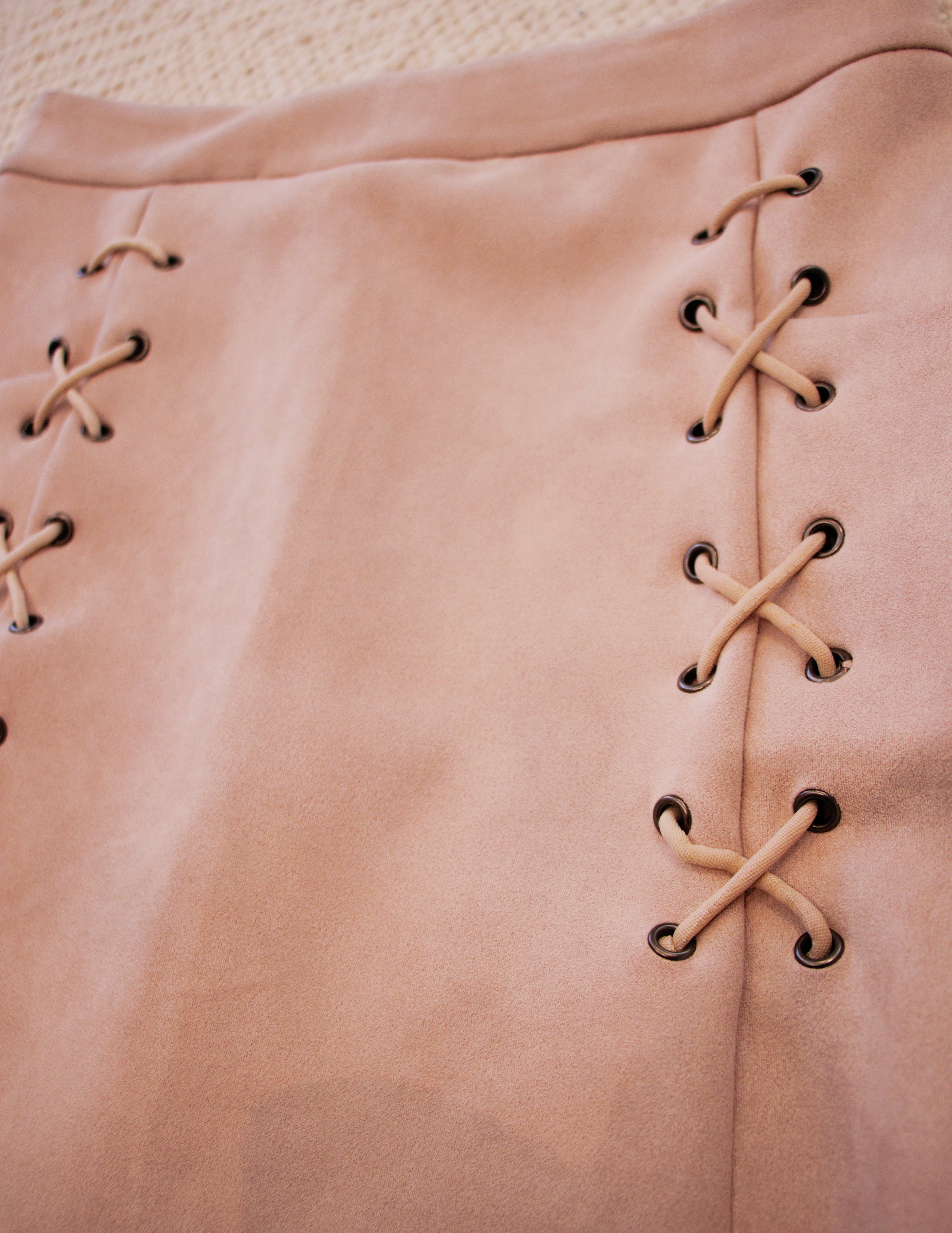 Suede Skirt- Rose