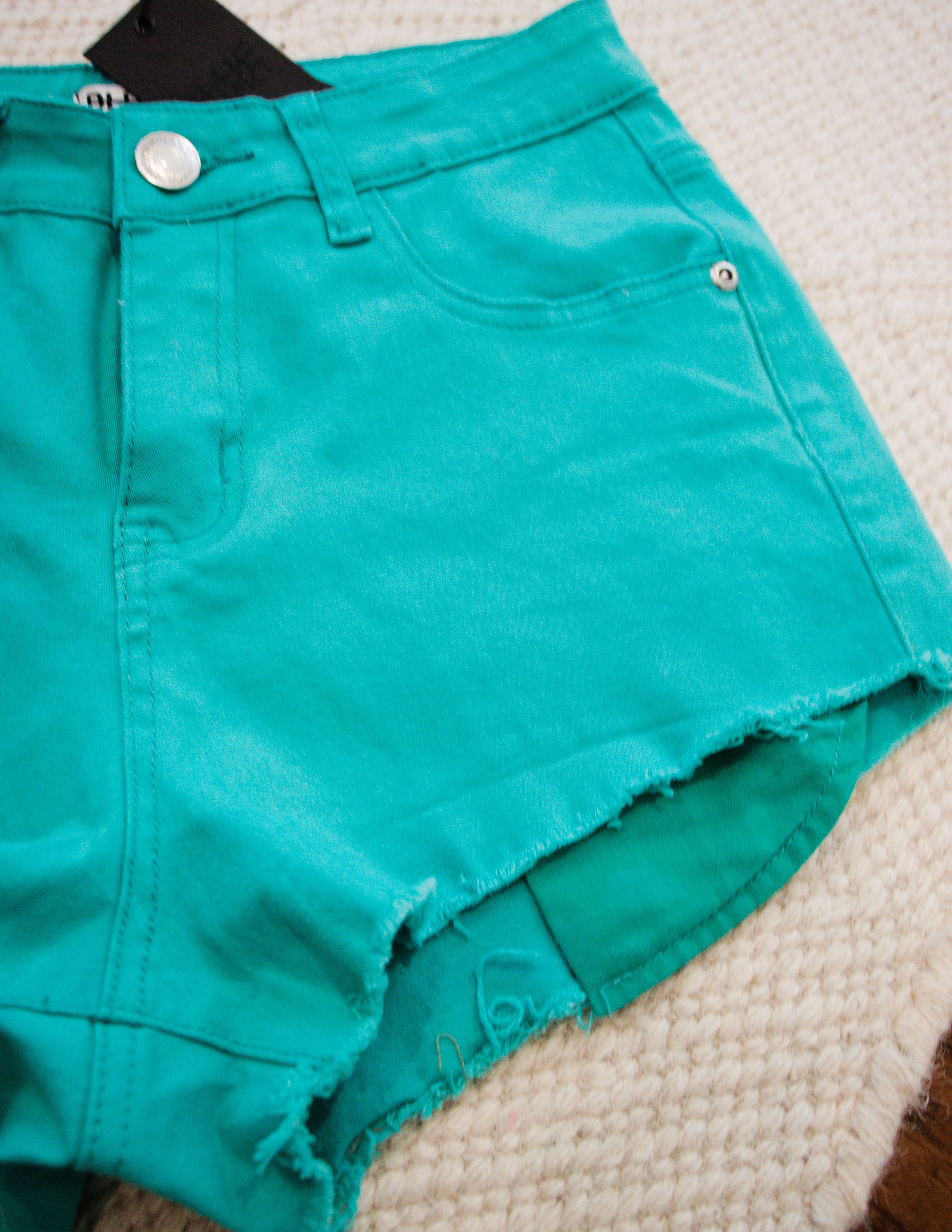 Green Mini Shorts