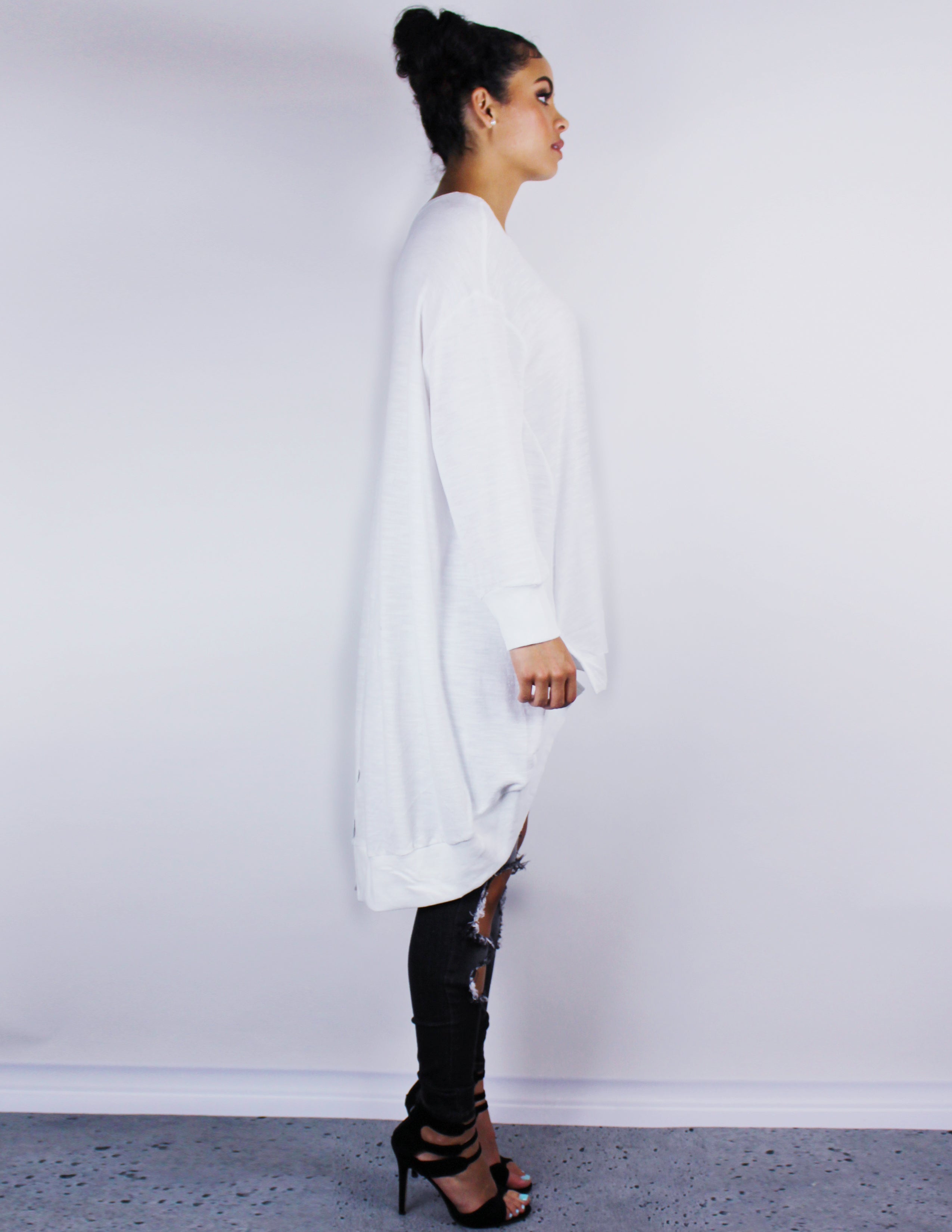 BURMA TOP- WHITE - Blue District