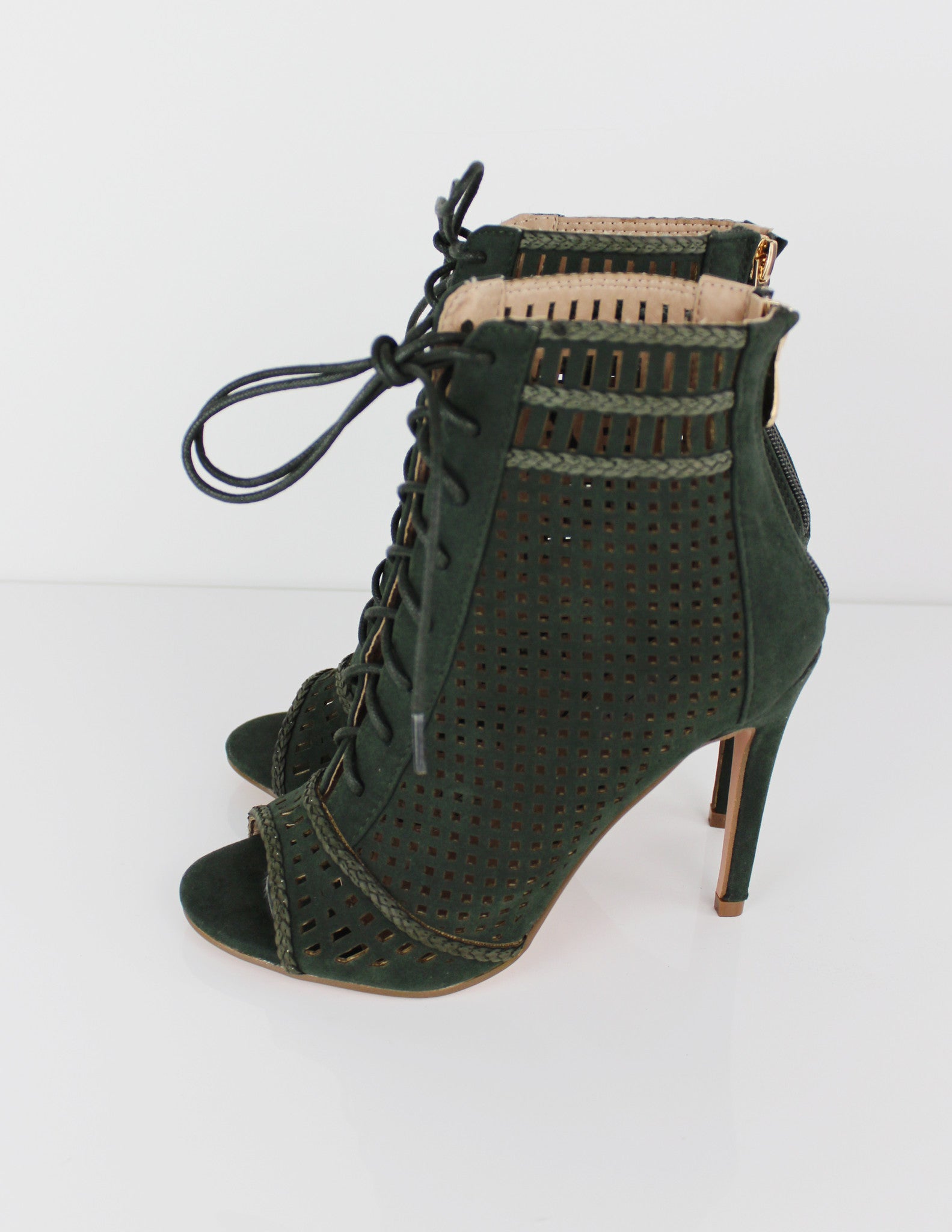 RIBA BOOTS- OLIVE - Blue District