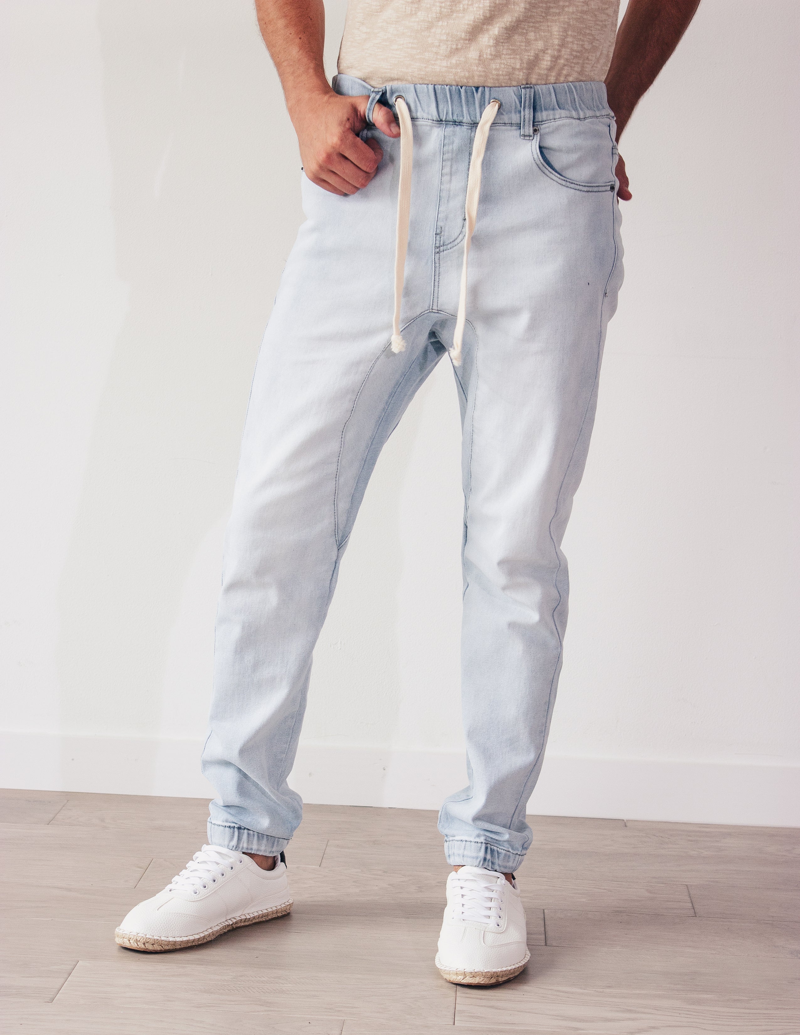 ACUTE DENIM JOGGERS- ICEBERG