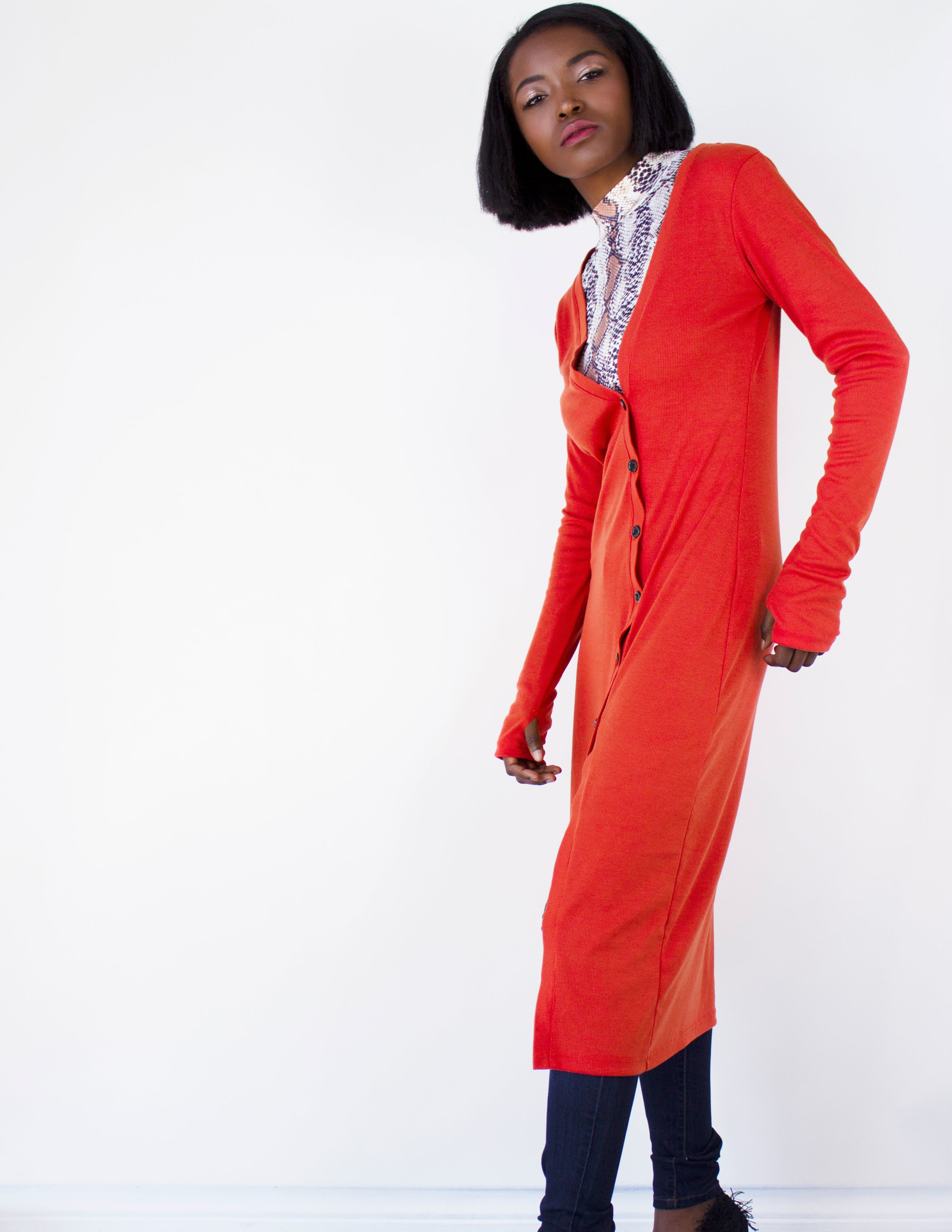 TERRA LONG CARDIGAN - Blue District